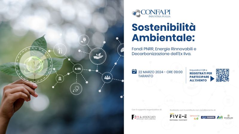 SOSTENIBILITA’ AMBIENTALE: Fondi PNRR, Energie Rinnovabili e Decarbonizzazione dell’Ex Ilva